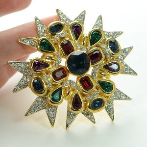 100% Authentic! KJL Kenneth Jay Lane Maltese Cross Pin Brooch